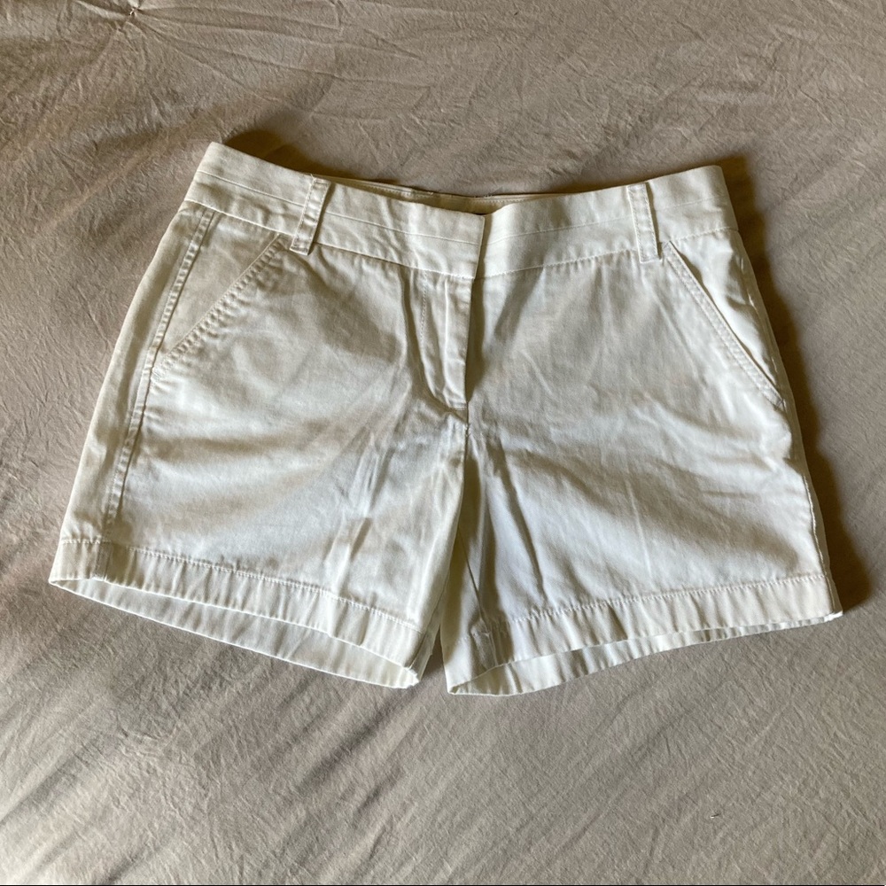 White J. Crew Chino Shorts